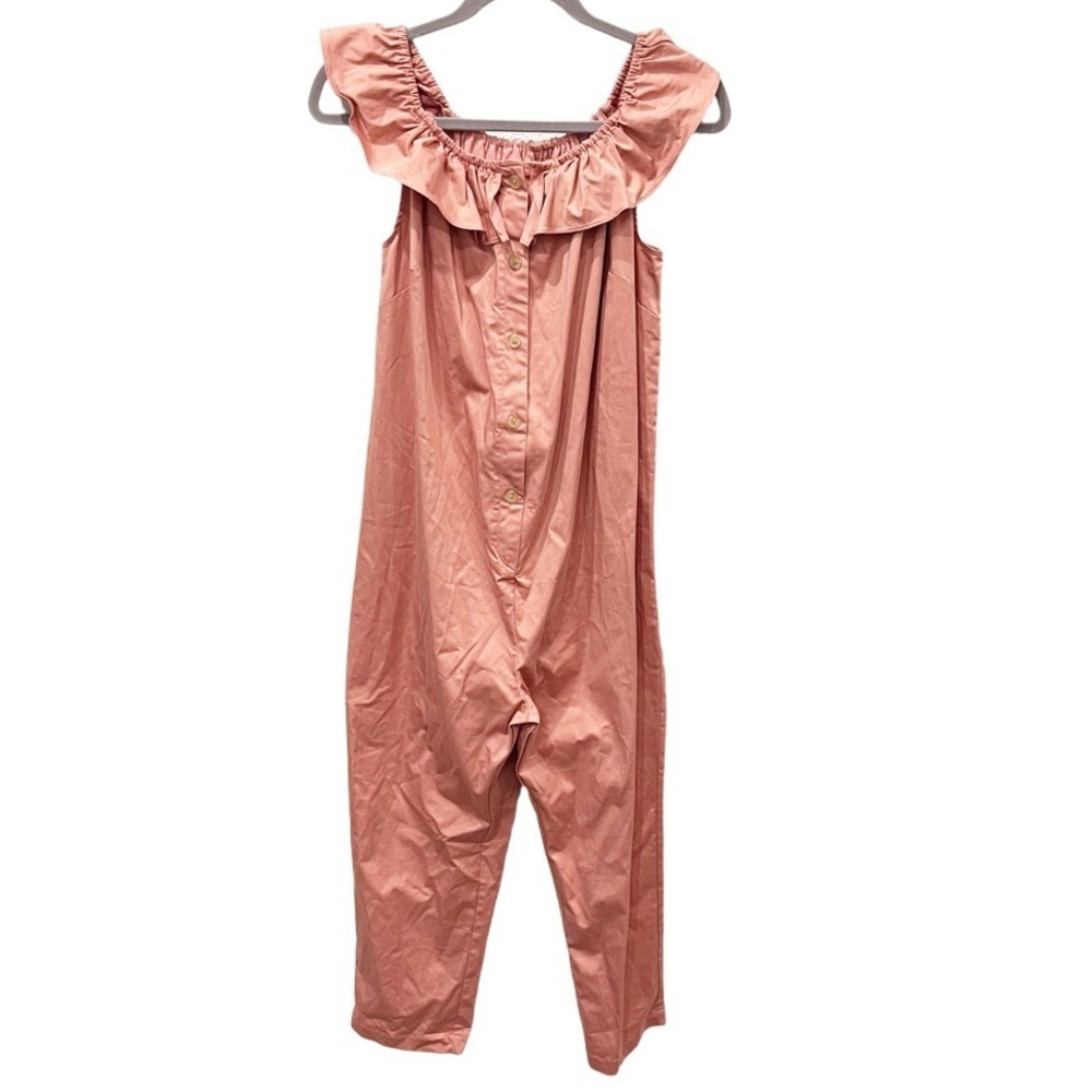 Hatch‎ Jumpsuit Maternity Small The Nines Flounce Off the Shoulder Jumpsuit NWT